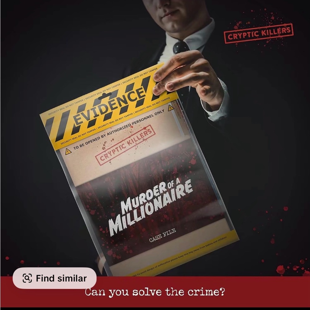 Cryptic Killers Murder of a Millionaire - a thrilling, multi-chapter murder